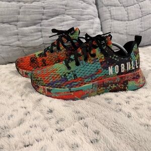 NOBULL Journey Red and Blue Sneakers with Breathable Mesh and Rugged Outsole